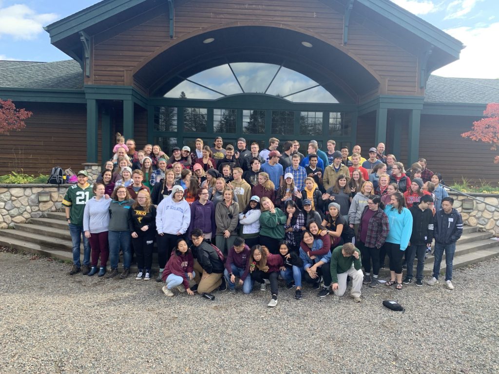 Scholastica Students at Fall Getaway