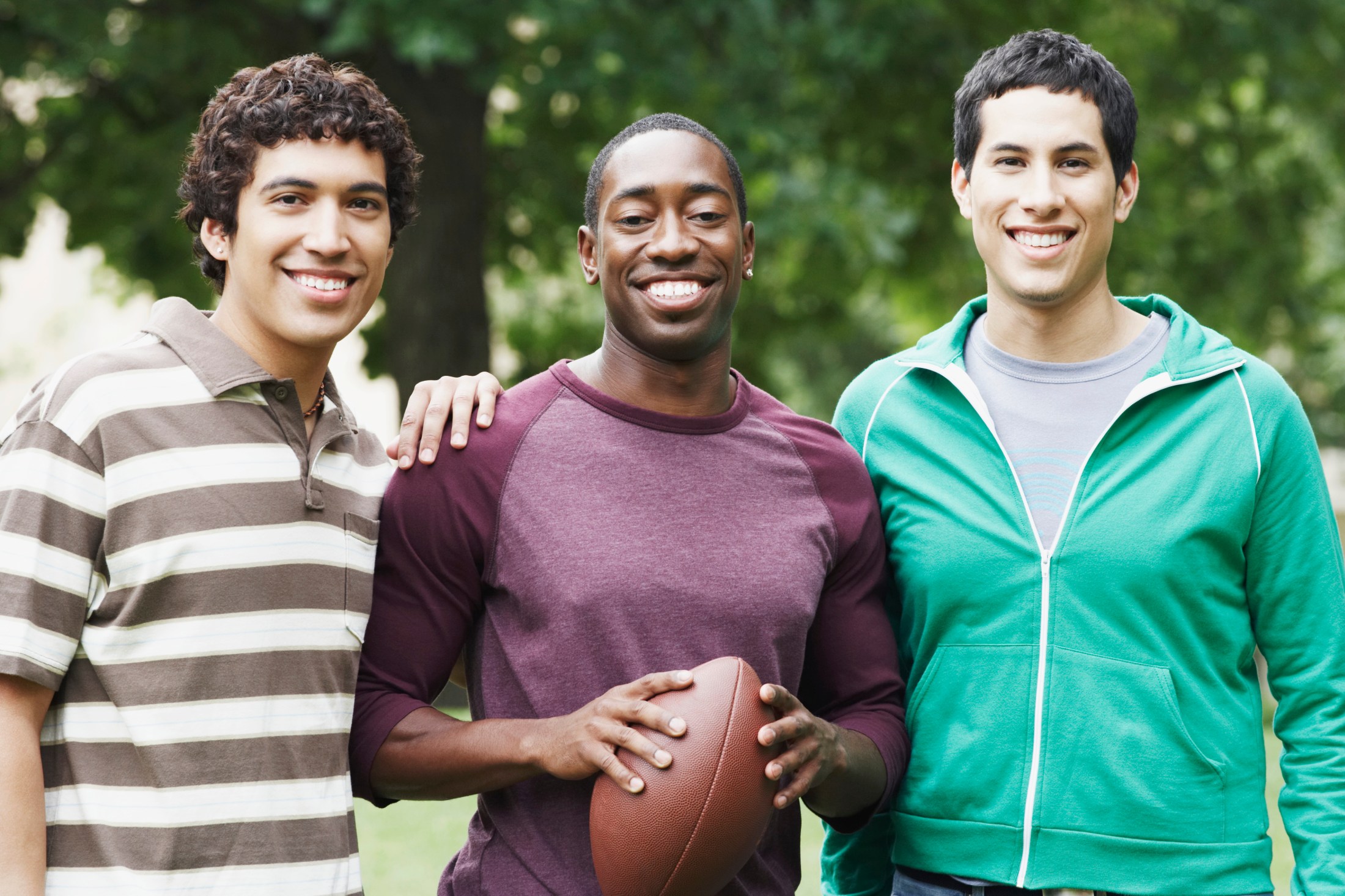 College Students with Football